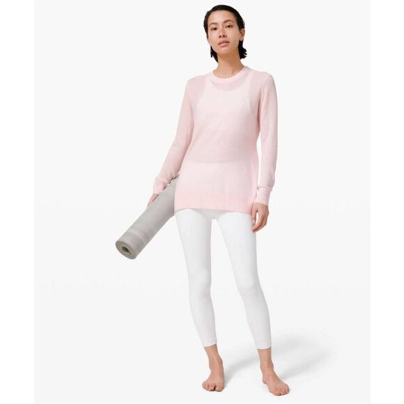 Lululemon Sincerely Yours Light Sweater In Pink Glow Fits Like 6 - Picture 1 of 10